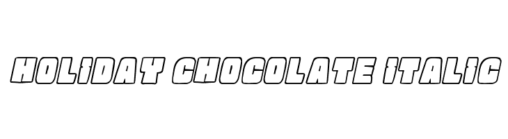Holiday Chocolate Italic  Frei Schriftart Herunterladen