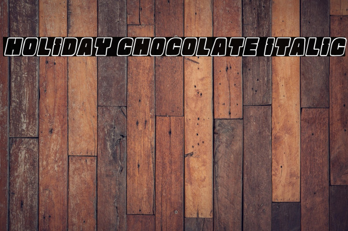 Holiday Chocolate Italic Example 3