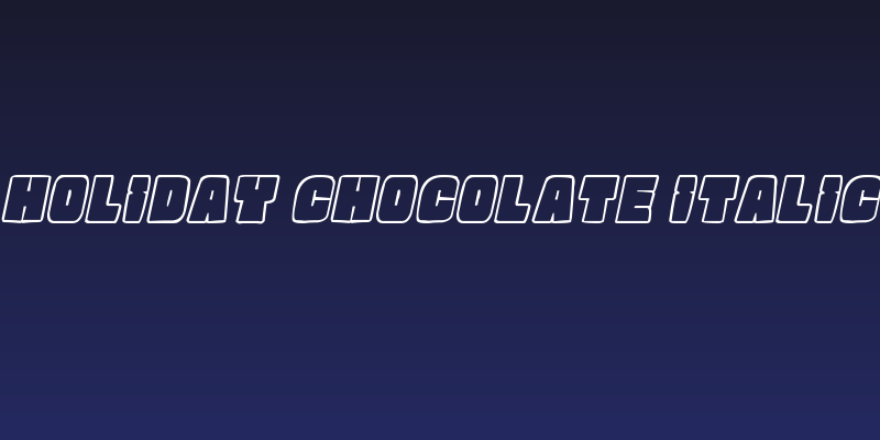 Holiday Chocolate Italic Social Header