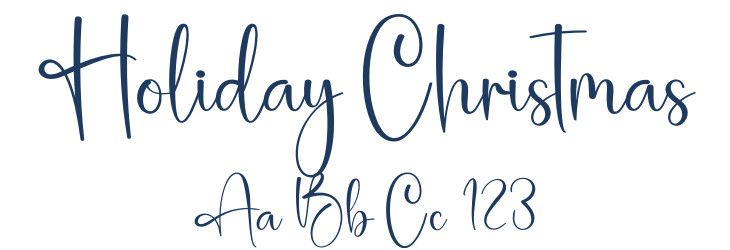 Holiday Christmas Font Preview
