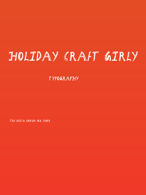 Holiday Craft Girly Poster