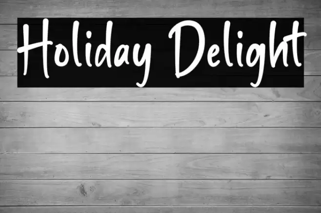 Holiday Delight Caratteri examples