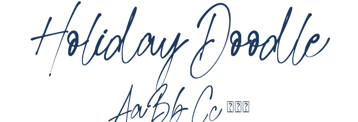 Holiday Doodle Font Preview