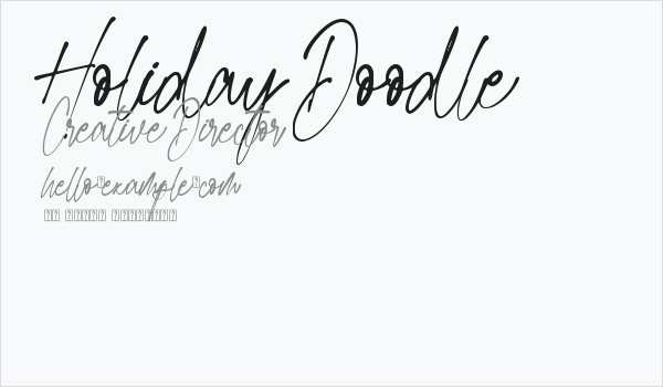 Holiday Doodle Business Card