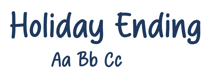 Holiday Ending Font Preview