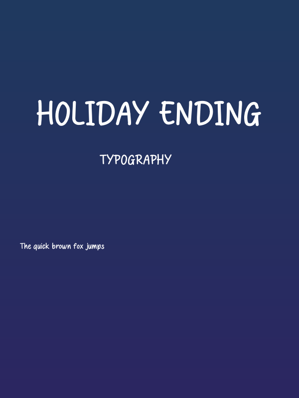 Holiday Ending Poster