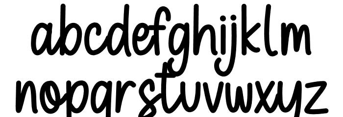 Holiday Family Font LOWERCASE