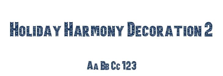 Holiday Harmony Decoration 2 Font Preview