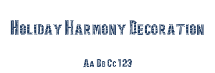 Holiday Harmony Decoration Font Preview