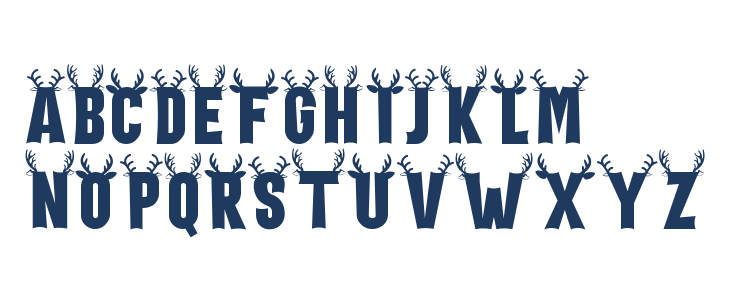 Holiday Harmony Deer Uppercase