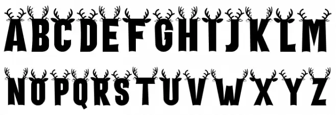 Holiday Harmony Deer フォント 大文字