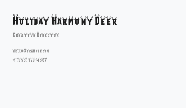 Holiday Harmony Deer Business Card