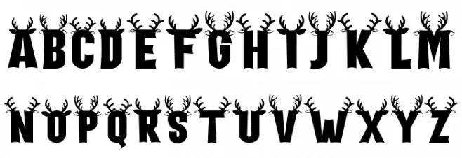 Holiday Harmony Deer フォント 小文字