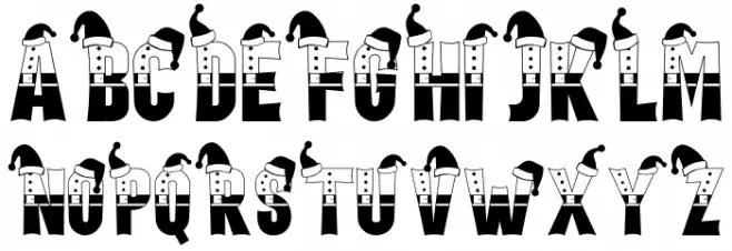 Holiday Harmony Santa フォント 大文字