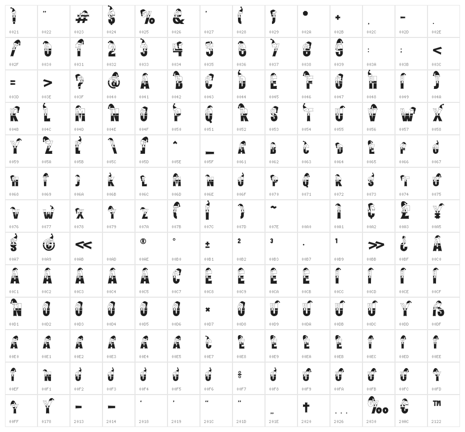 Holiday Harmony Santa Character Map