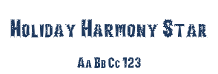 Holiday Harmony Star Font Preview