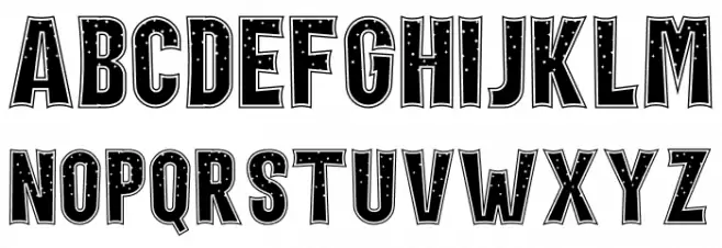 Holiday Harmony Star フォント 大文字