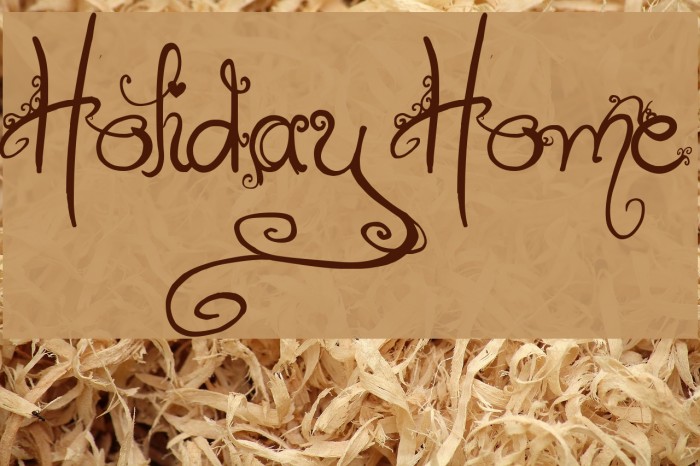 Holiday Home Font examples
