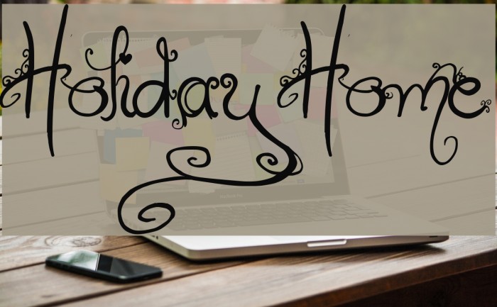 Holiday Home Font examples