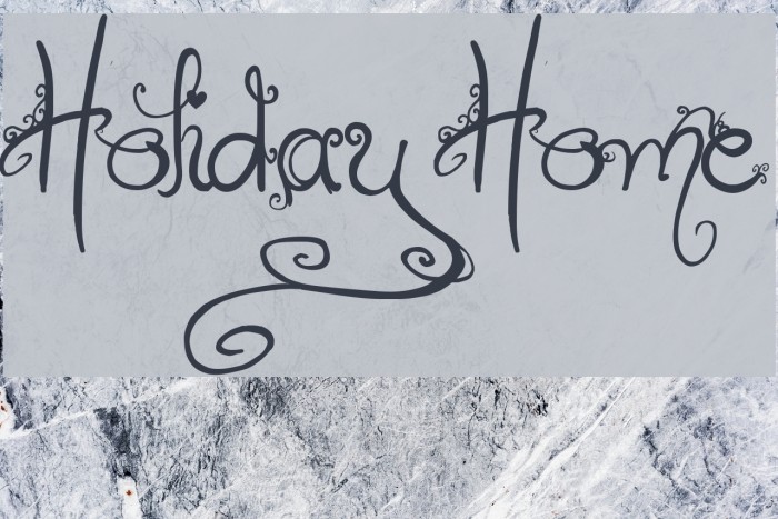 Holiday Home Font examples
