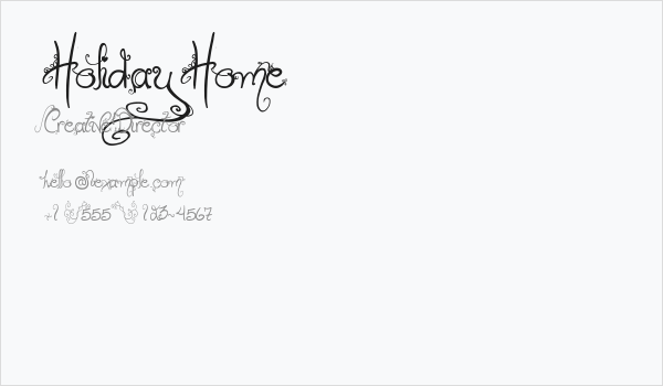 Holiday Home Business Card