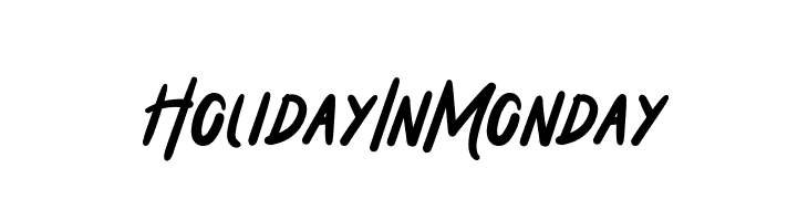 Holiday In Monday  les polices de caractères gratuit tlcharger
