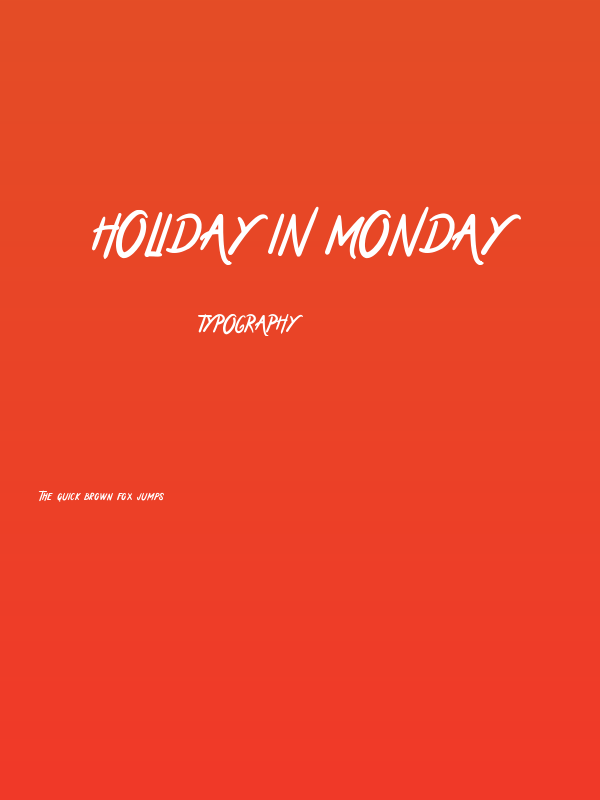 Holiday In Monday Poster