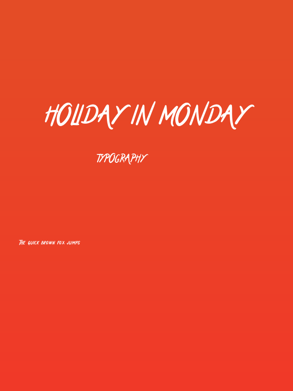 Holiday In Monday Poster