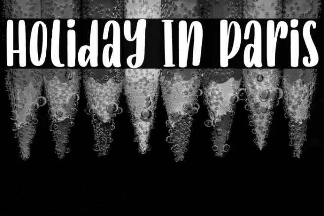 Holiday In Paris Font examples