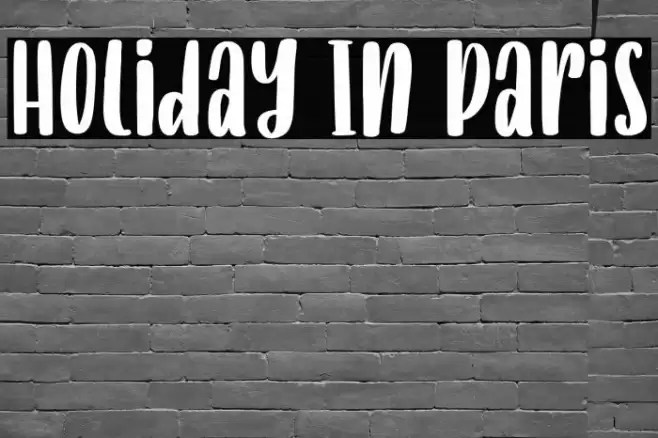 Holiday In Paris Font examples
