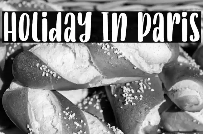 Holiday In Paris Font examples