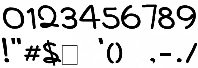 Holiday-India フォント その他の文字