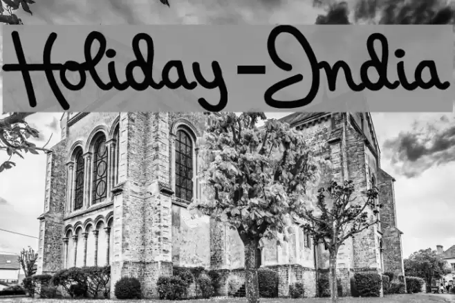 Holiday-India フォント examples