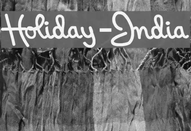 Holiday-India フォント examples