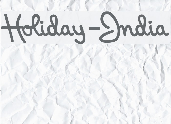 Holiday-India フォント examples