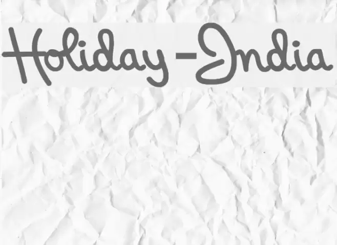 Holiday-India フォント examples