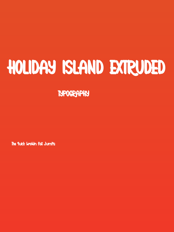 Holiday Island Extruded Poster