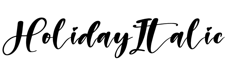 Holiday Italic  Frei Schriftart Herunterladen