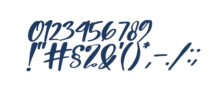 Holiday Italic Other Characters