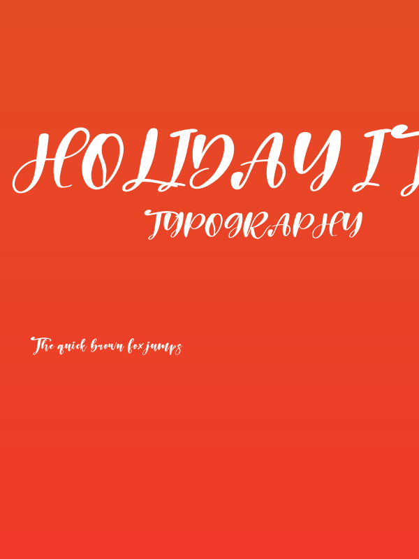 Holiday Italic Poster
