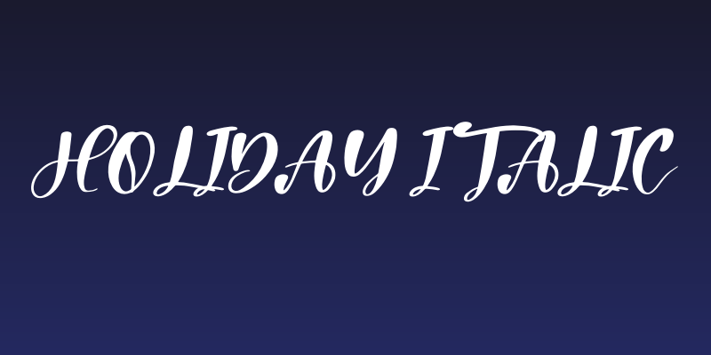 Holiday Italic Social Header