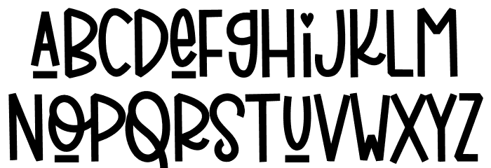 Holiday Planner Font LOWERCASE