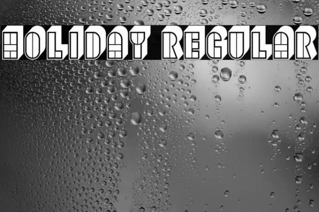 Holiday Regular Font examples