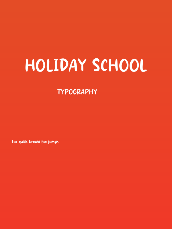 Holiday School Poster