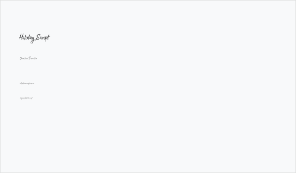 Holiday Script Business Card