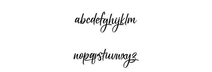 Holiday Script Font LOWERCASE