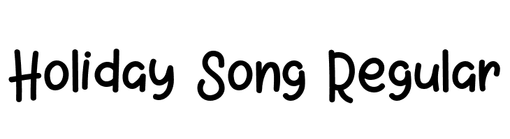 Holiday Song Regular  नि: शुल्क फ़ॉन्ट्स डाउनलोड
