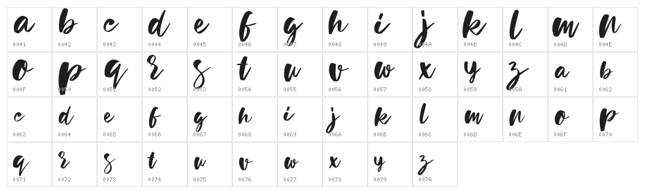 Holiday Sun Character Map