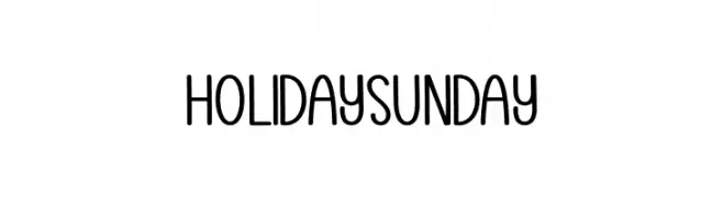 Holiday Sunday フリーフォントのダウンロード