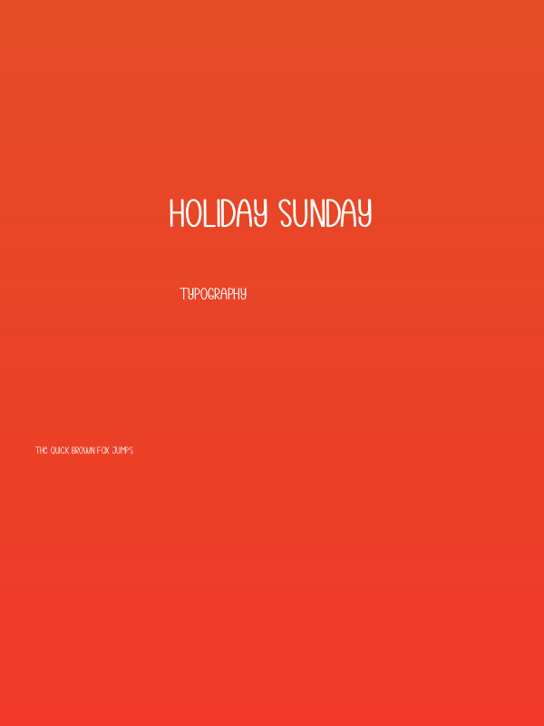 Holiday Sunday Poster
